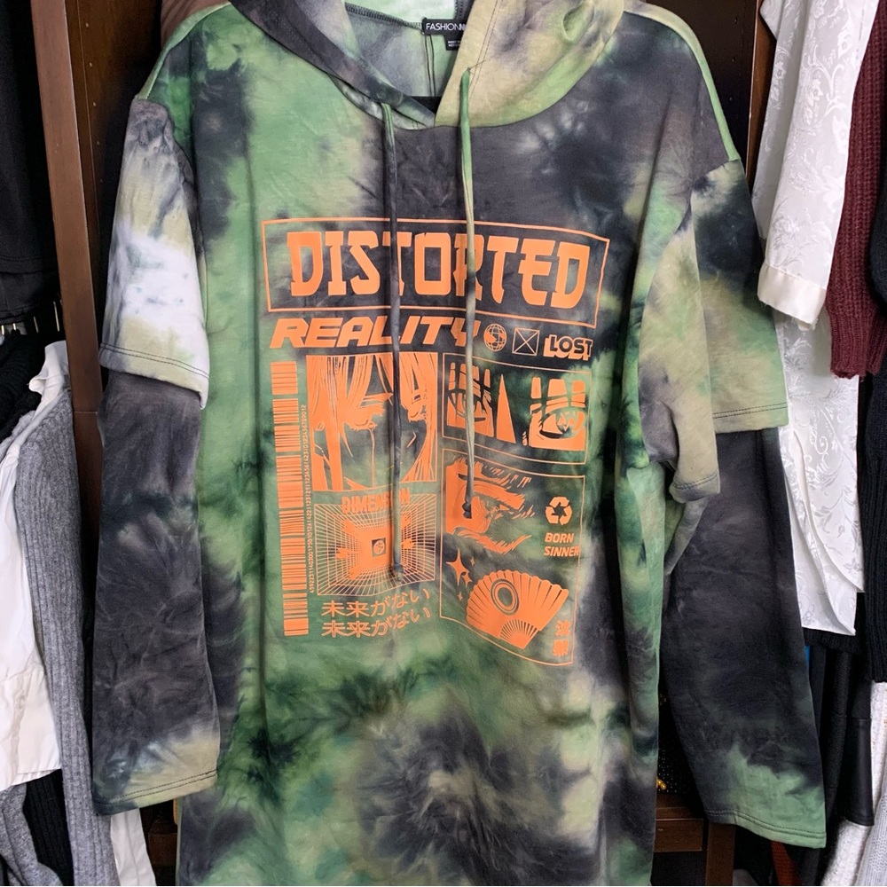 Tie-dye graphic sweatshirt